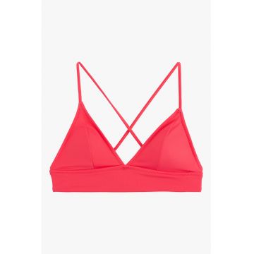 Sutien de baie cu cupe triunghiulare si model uni