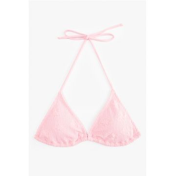 Sutien halter de baie cu cupe triunghiulare