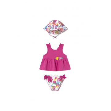 Costum de baie fete  1641 72 - Poliester - Roz