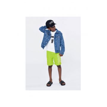 Pantaloni inot baieti -  301984726 - Poliester - Verde