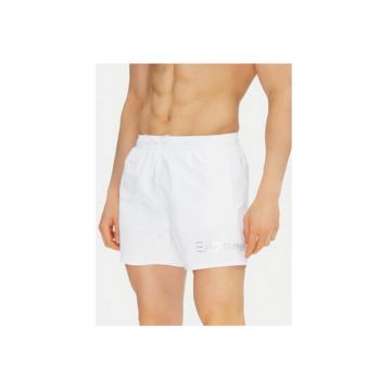 Pantaloni scurti de baie barbati Ea7 Emporio Armani - 7M000519 AF13049 - Poliester - Alb