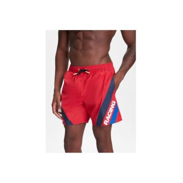 Pantaloni scurti de baie barbati  RMB10007 - Poliester - Rosu