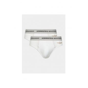 Set 2 slipuri barbati -  303095604 - Bumbac - Alb