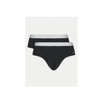 Set 2 slipuri barbati -  304685149 - Bumbac - S INTL - Negru