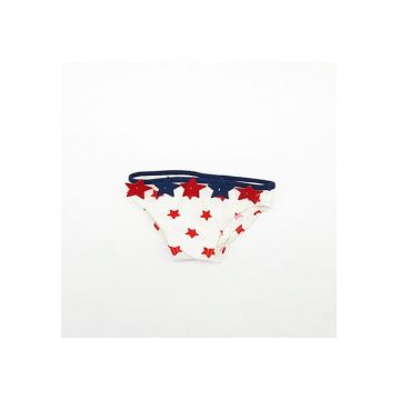 Slip de baie cu stelute -  fetite -82219 - Alb -