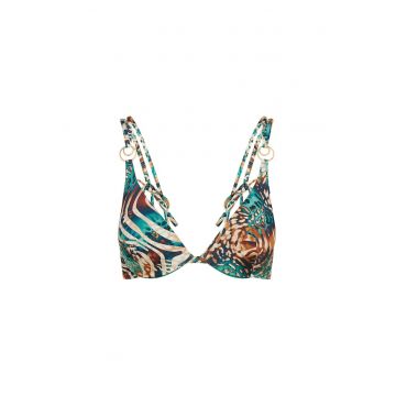 Sutien captusit de plaja Deliciosa  Verde - Negru