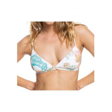 Sutien cu cupe triunghiulare cu model tropical -