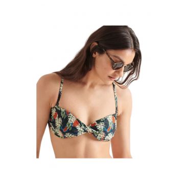 Sutien de baie cu model tropical -