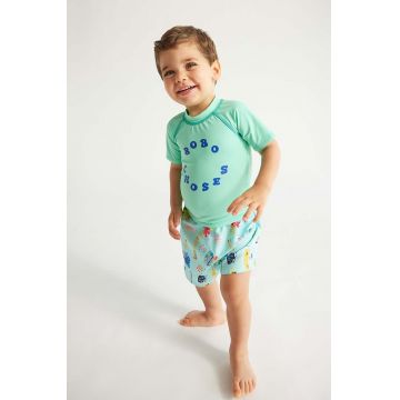 Bobo Choses tricou de înot pentru bebeluși culoarea turcoaz Bobo Choses tricou de înot pentru bebeluși culoarea turcoaz