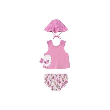 Costum de baie copii -  1668 44 - bumbac/poliester - roz