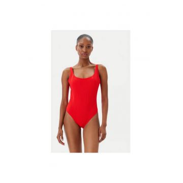 Costum de baie dama  C12VU9 A39 - Poliamida/Elastan - Rosu