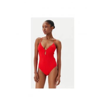 Costum de baie dama  C12VUA A39 - Poliamida/Elastan - Rosu