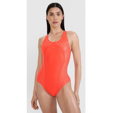 Costum de baie dintr-o singura piesa  rosu - elastan