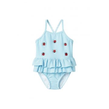Costum de baie fete  13239671 - Poliester/Poliamida - Albastru deschis