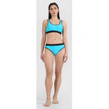 Costum de baie pentru femei -  bikini - elastic - albastru - material sintetic