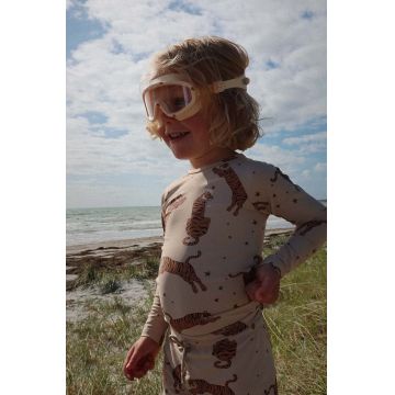 Konges Sløjd longsleeve de baie pentru copii culoarea bej Konges Sløjd longsleeve de baie pentru copii culoarea bej