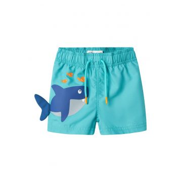 Pantaloni scurti de baie baieti  13239804 - Poliester reciclat - Albastru