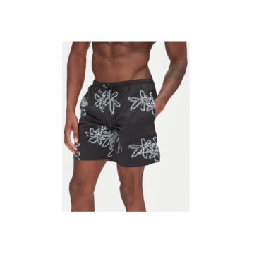 Pantaloni scurti de baie barbati  91413741861 - Nylon - Negru