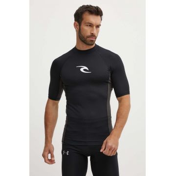 Rip Curl tricou de înot culoarea negru Rip Curl tricou de înot culoarea negru