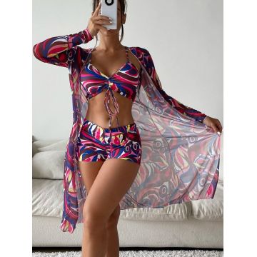 Set 3 piese Costum de baie si tunica Americano Senzation