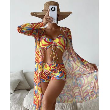 Set 3 piese Costum de baie si tunica Americano Summer
