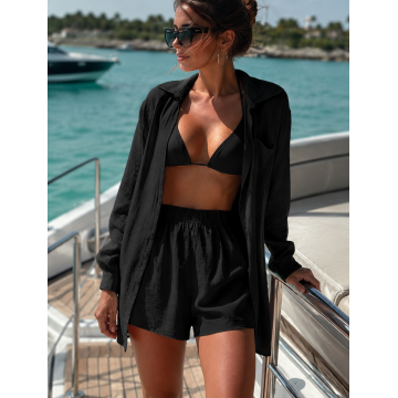 Set vara camasa si pantaloni Hills Negru