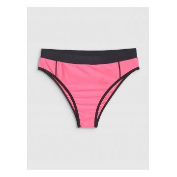 Slip de bikini pentru femei  roz - elastic - talie medie - sintetic