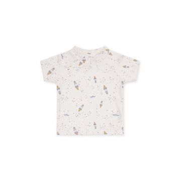 That's mine tricou de înot pentru copii SAMI culoarea alb That's mine tricou de înot pentru copii SAMI culoarea alb