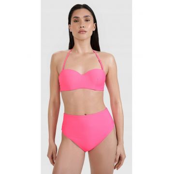 Top bikini  roz - elastic - balconette - sintetic