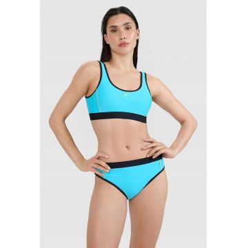 Top de bikini  albastru - material sintetic - cupe detasabile - pentru femei