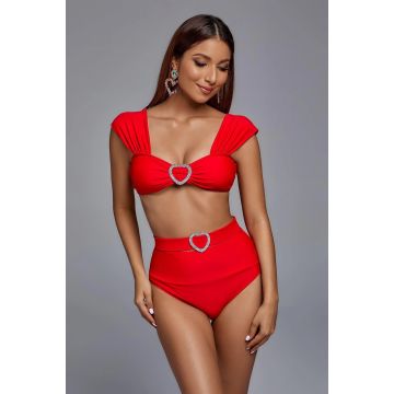 Costum de baie  cu slip brazilian si Godess ❤️Rosu