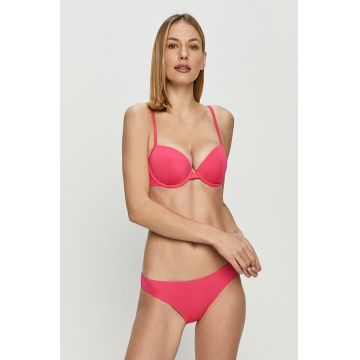 EA7 Emporio Armani costum de baie din două piese culoarea violet, cupa usor rigidizata