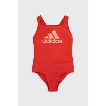 adidas Performance costum de baie copii HC9656 culoarea rosu