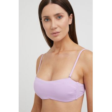 Answear Lab sutien de baie culoarea violet, cupa rigidizata