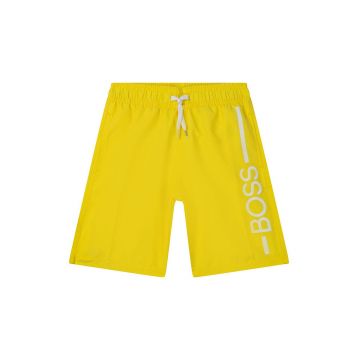 Boss pantaloni scurti de baie copii culoarea galben