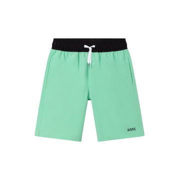 Boss pantaloni scurti de baie copii culoarea verde