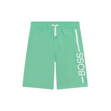 Boss pantaloni scurti de baie copii culoarea verde