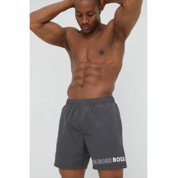 BOSS pantaloni scurti de baie culoarea gri