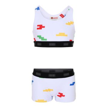 Lego Wear costum de baie copii culoarea alb