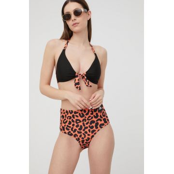 adidas Originals costum de baie X Rich Mnisi HD4763 culoarea portocaliu, cupa moale