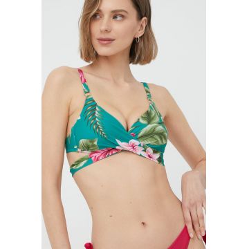 Answear Lab sutien de baie culoarea roz, cupa rigidizata