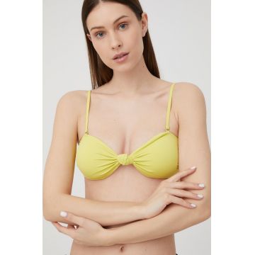 Billabong sutien de baie culoarea galben, cupa rigidizata