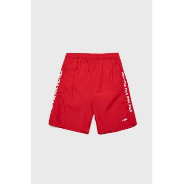 Fila pantaloni scurti de baie copii culoarea rosu